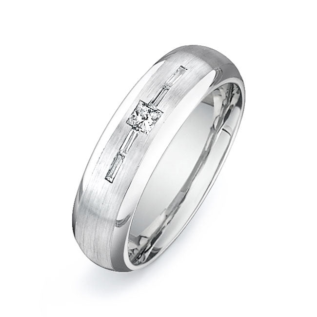 14K White Gold Wedding Band PN00548