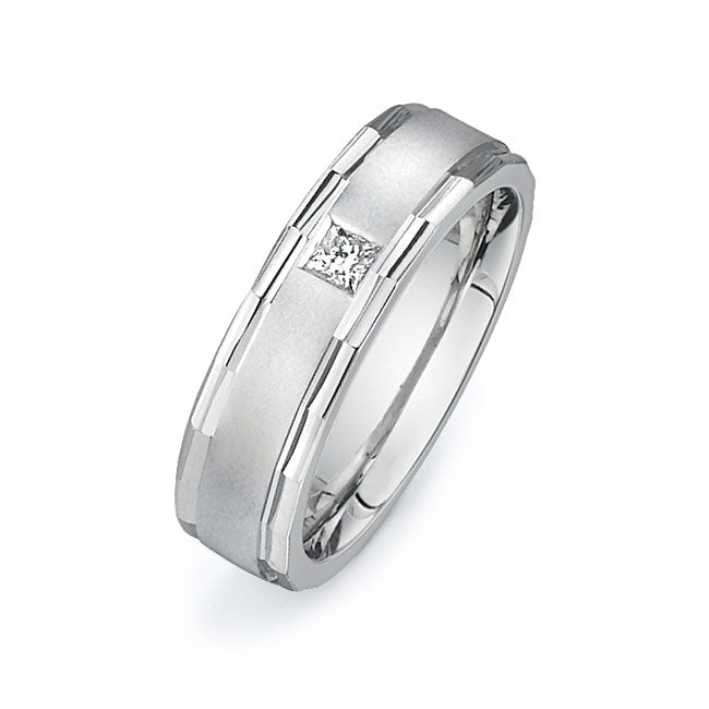 14K White Gold Wedding Band PN00468