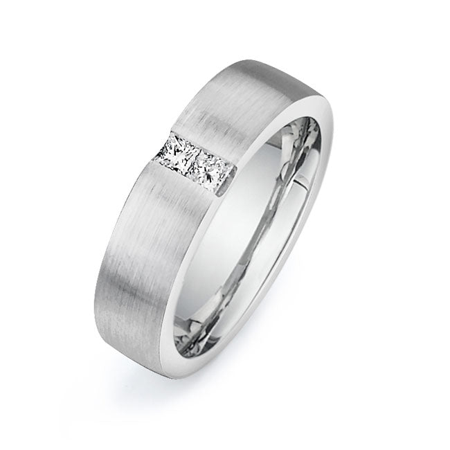 14K White Gold Wedding Band PN00387