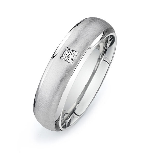14K White Gold Wedding Band PN00413