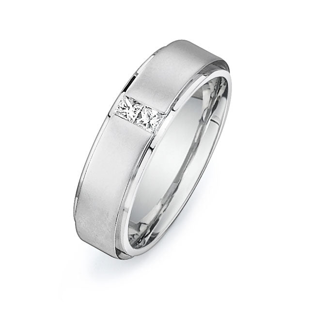 14K White Gold Wedding Band PN00364