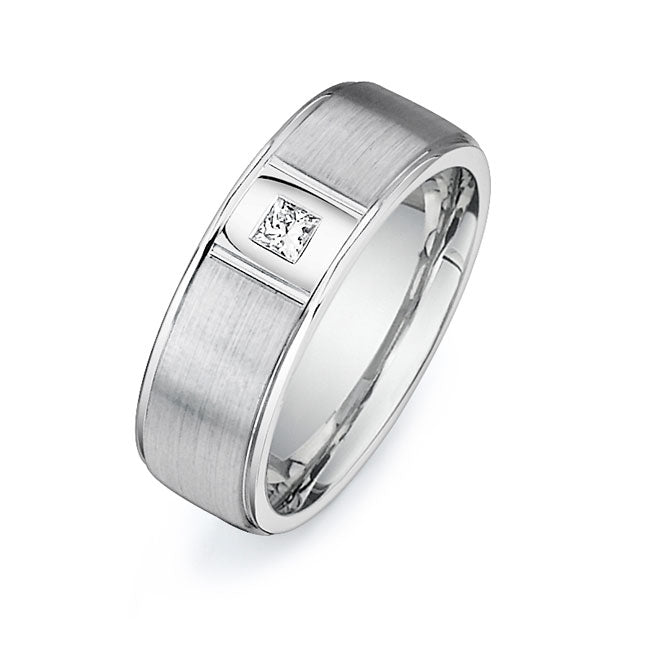 14K White Gold Wedding Band PN00524