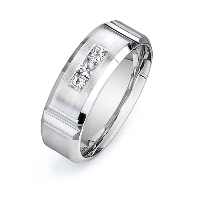 14K White Gold Wedding Band PN00359