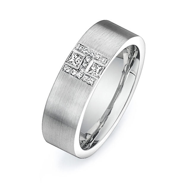 14K White Gold Wedding Band PN00431