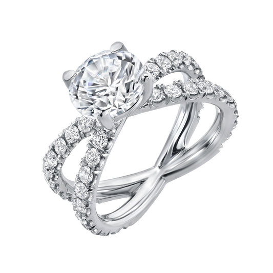 14K White Gold Engagement Ring -PN00057
