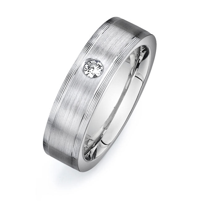 14K White Gold Wedding Band PN00572