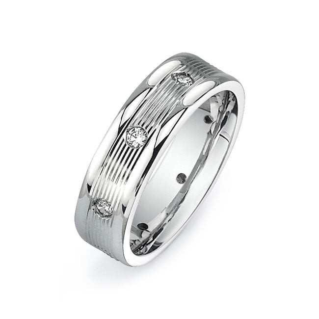 14K White Gold Wedding Band PN00642