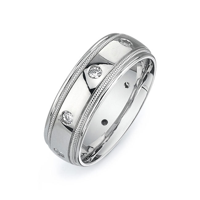 14K White Gold Wedding Band PN00660