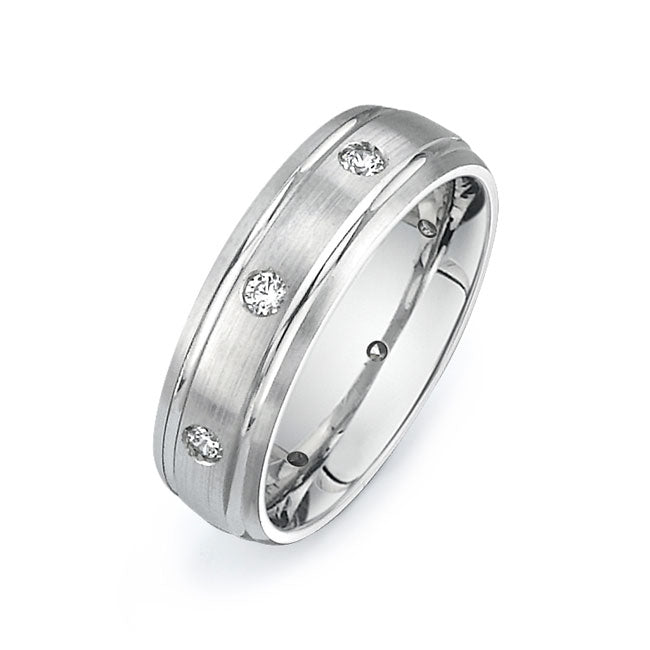 14K White Gold Wedding Band PN00615