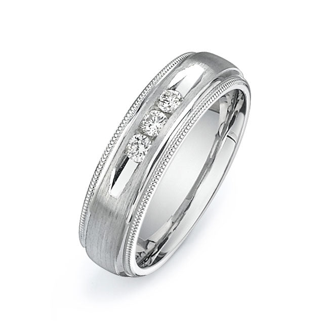 14K White Gold Wedding Band PN00655
