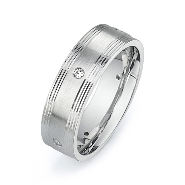 14K White Gold Wedding Band PN00664