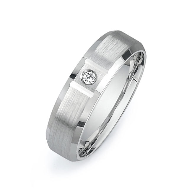 14K White Gold Wedding Band PN00624