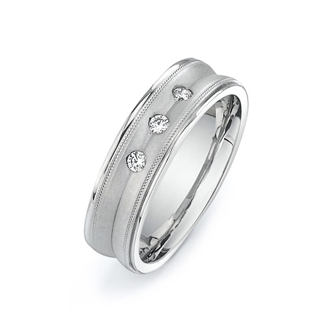14K White Gold Wedding Band PN00482