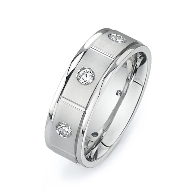 14K White Gold Wedding BandPN00482