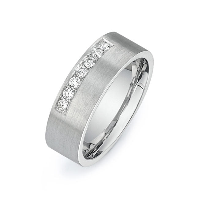 14K White Gold Wedding Band PN00613