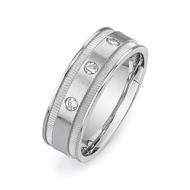 14K White Gold Wedding Band PN00469