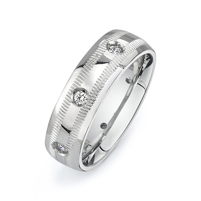 14K White Gold Wedding Band PN00563