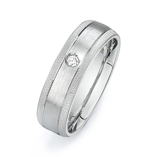 14K White Gold Wedding Band PN00486