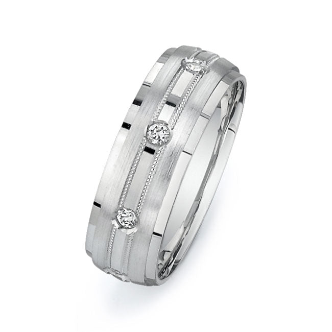 14K White Gold Wedding Band PN00568