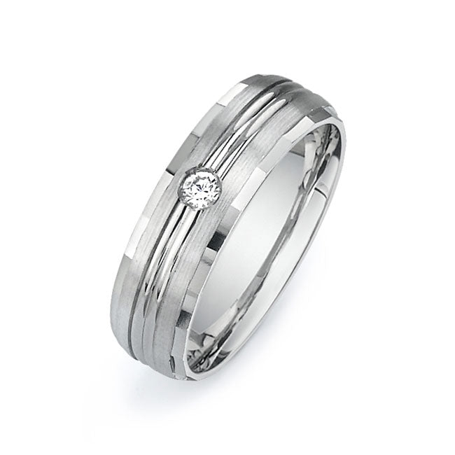 14K White Gold Wedding Band PN00626