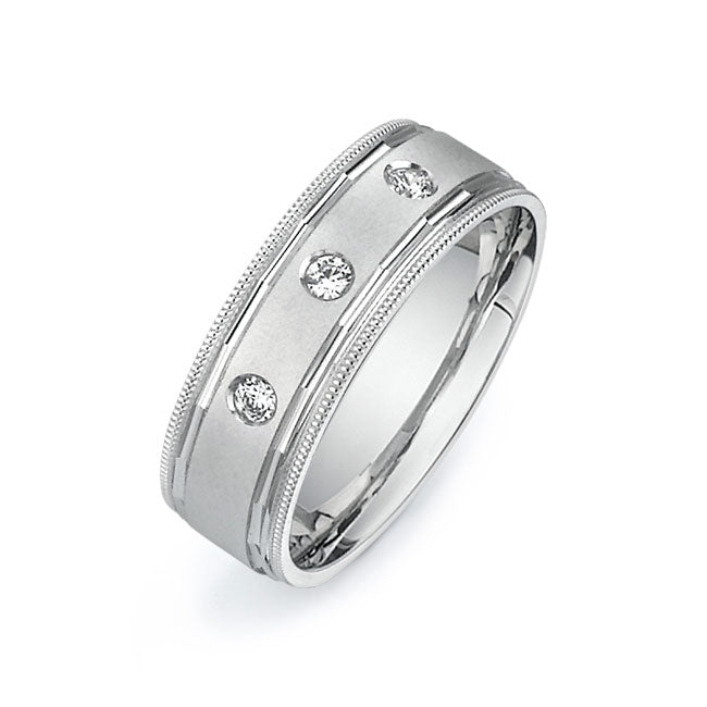 14K White Gold Wedding Band PN00571