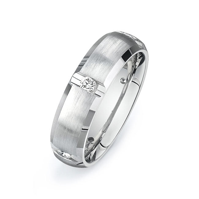 14K White Gold Wedding Band PN00608