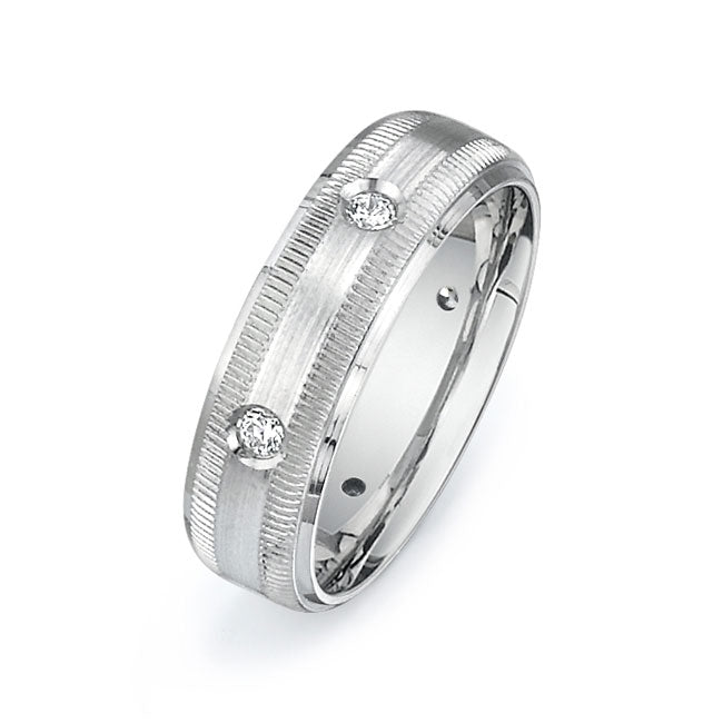 14K White Gold Wedding Band PN00628
