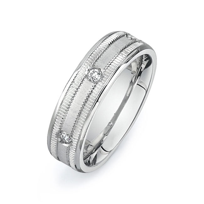 14K White Gold Wedding Band PN00659