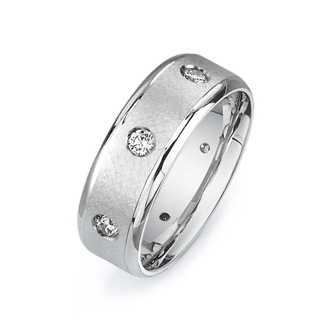 14K White Gold Wedding Band PN00611