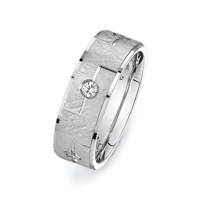 14K White Gold Wedding Band PN00473