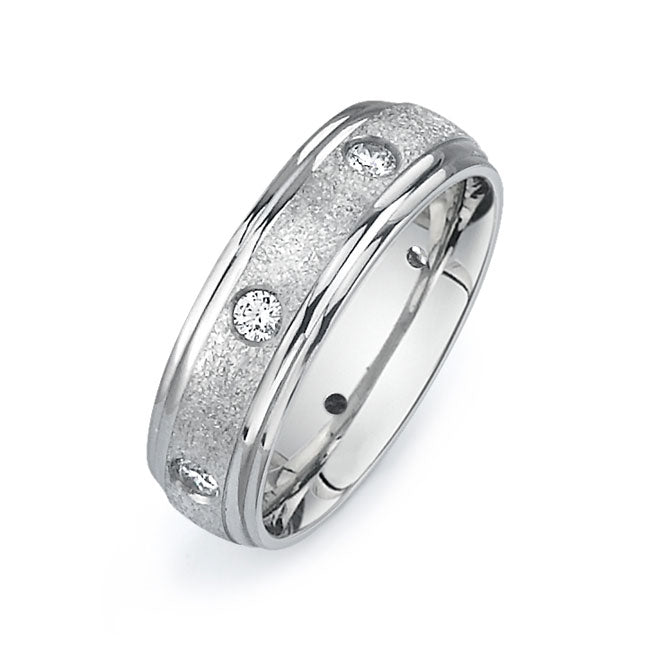 14K White Gold Wedding Band PN00658