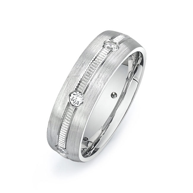 14K White Gold Wedding Band PN00653