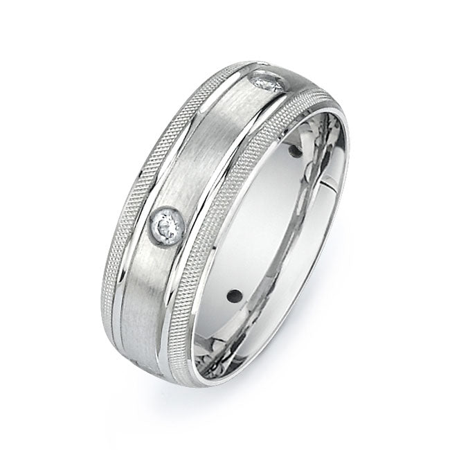 14K White Gold Wedding Band PN00621
