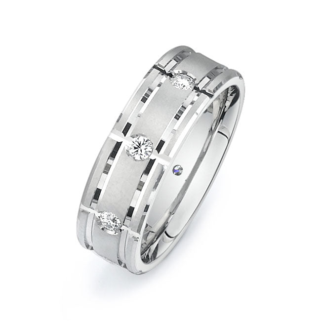 14K White Gold Wedding Band PN00612