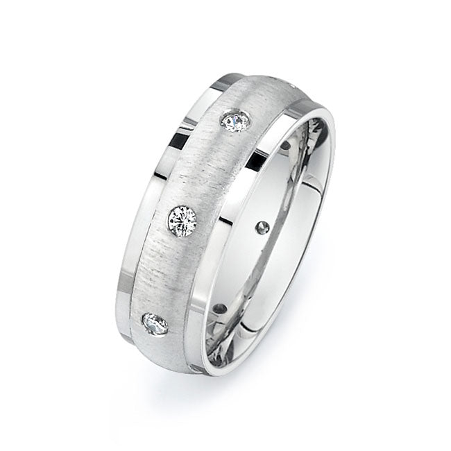 14K White Gold Wedding Band PN00627