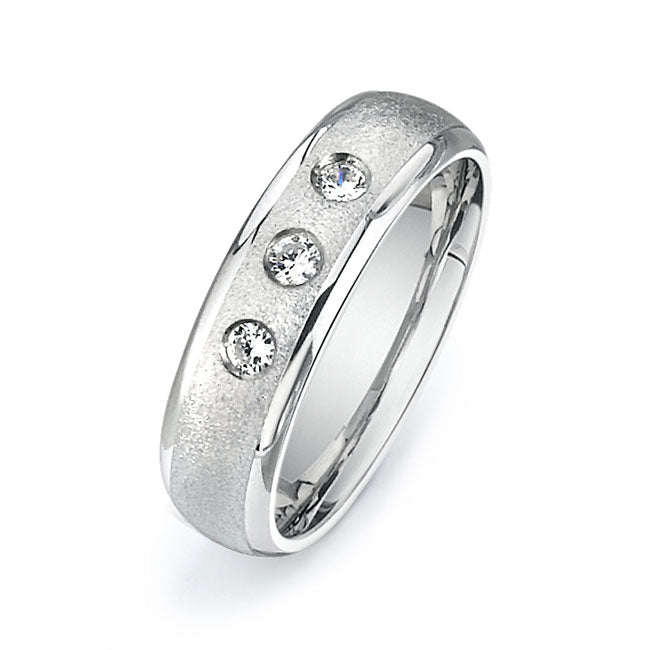 14K White Gold Wedding Band PN00601