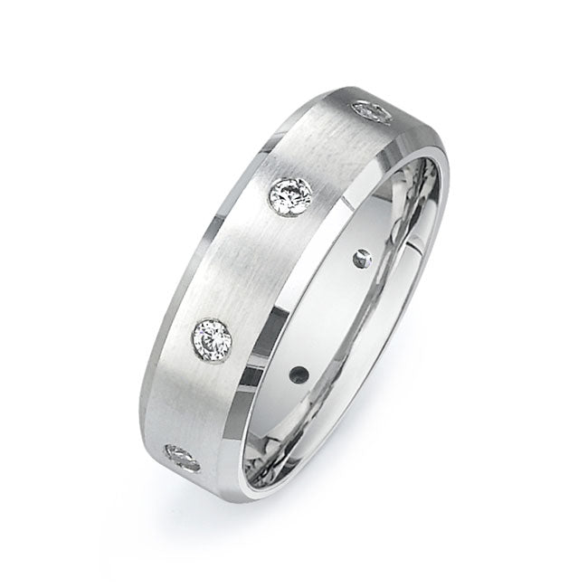 14K White Gold Wedding Band PN00559