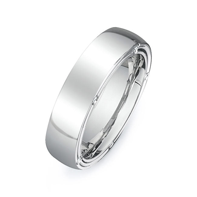 14K White Gold Wedding Band PN00617
