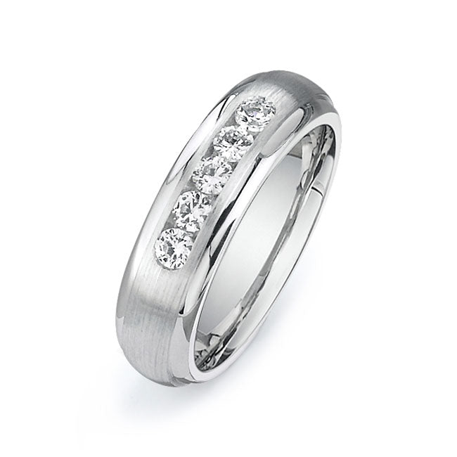 14K White Gold Wedding Band PN00641