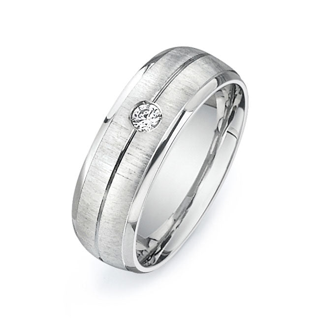 14K White Gold Wedding Band PN00606