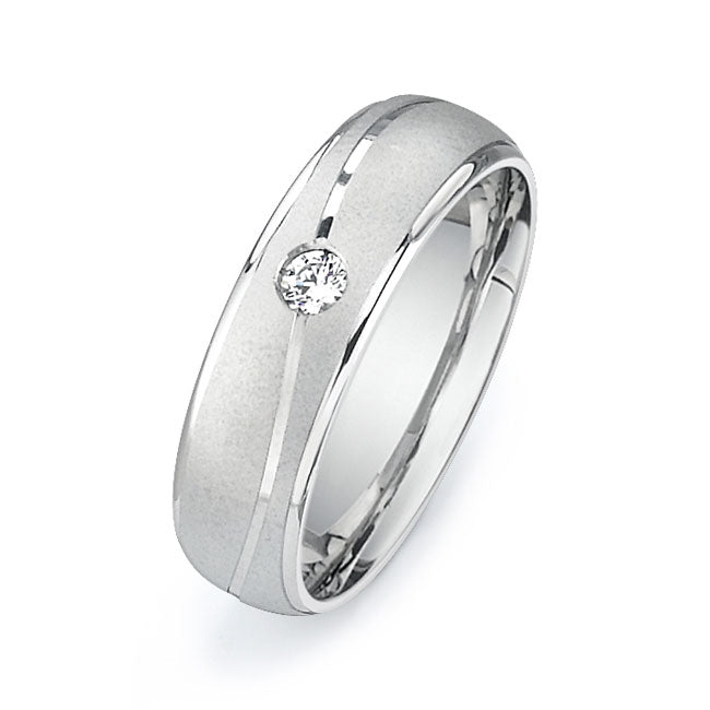 14K White Gold Wedding Band PN00638