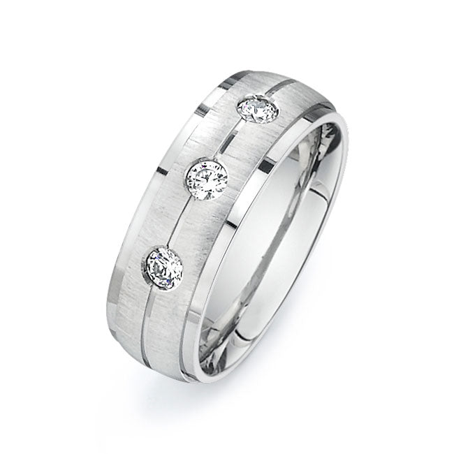 14K White Gold Wedding Band PN00587