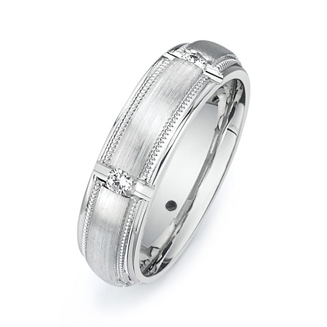 14K White Gold Wedding Band PN00616