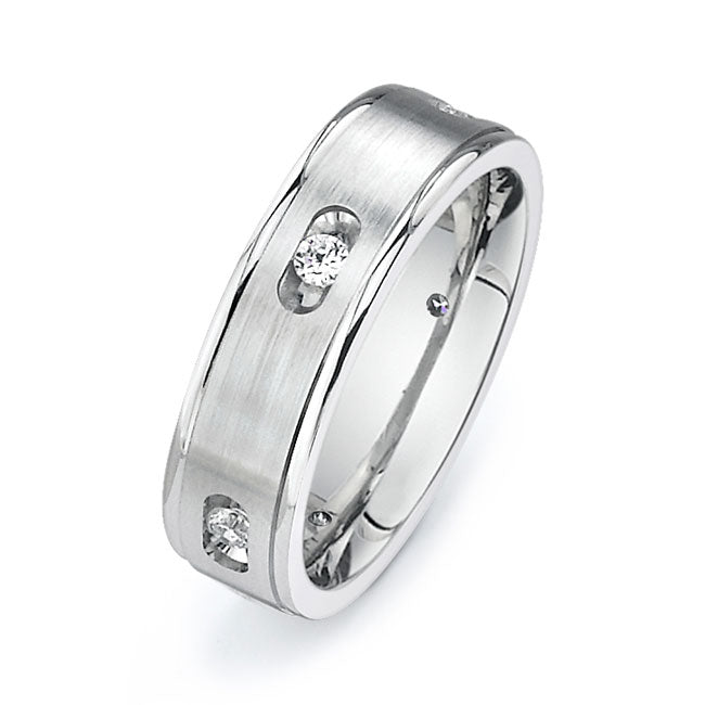 14K White Gold Wedding Band PN00619