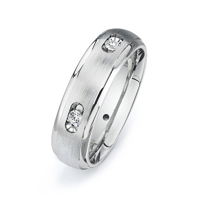 14K White Gold Wedding Band PN00597