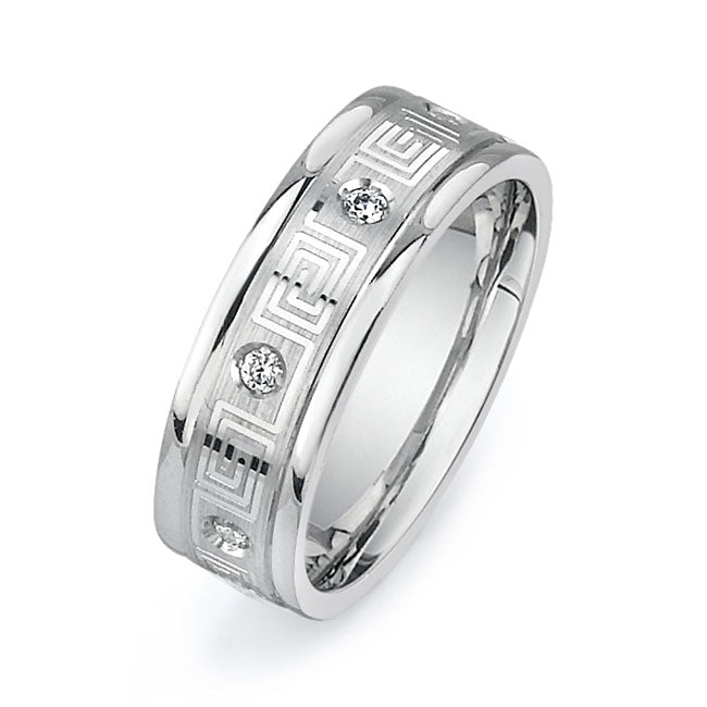 14K White Gold Wedding Band PN00636