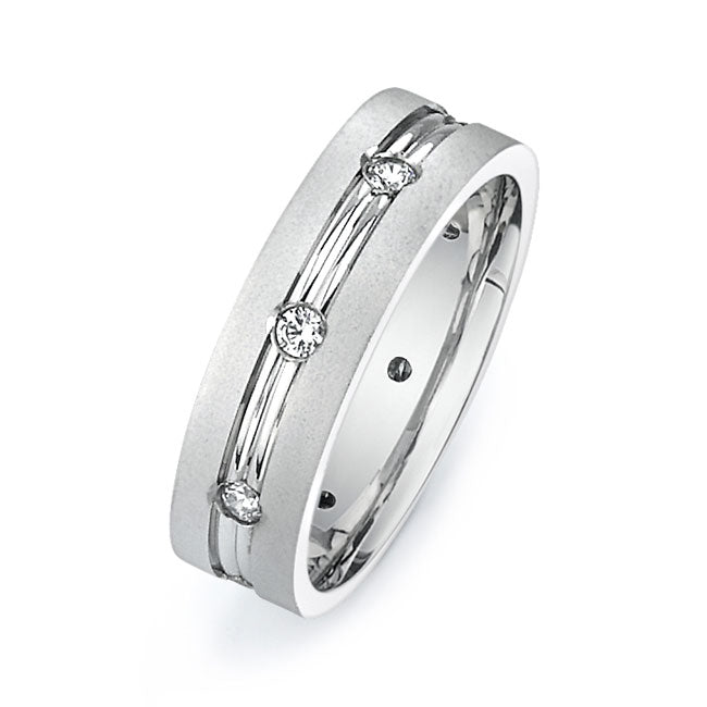 14K White Gold Wedding Band PN00646
