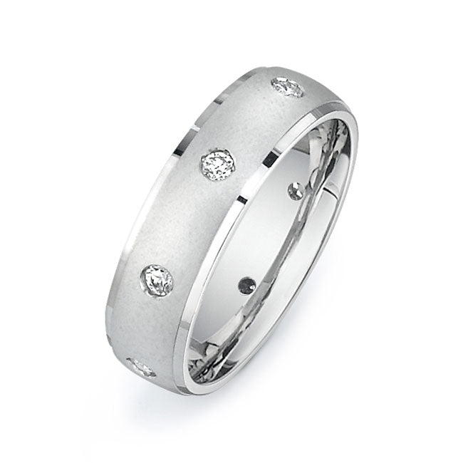 14K White Gold Wedding Band PN00631
