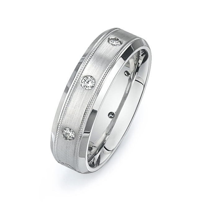 14K White Gold Wedding Band PN00635