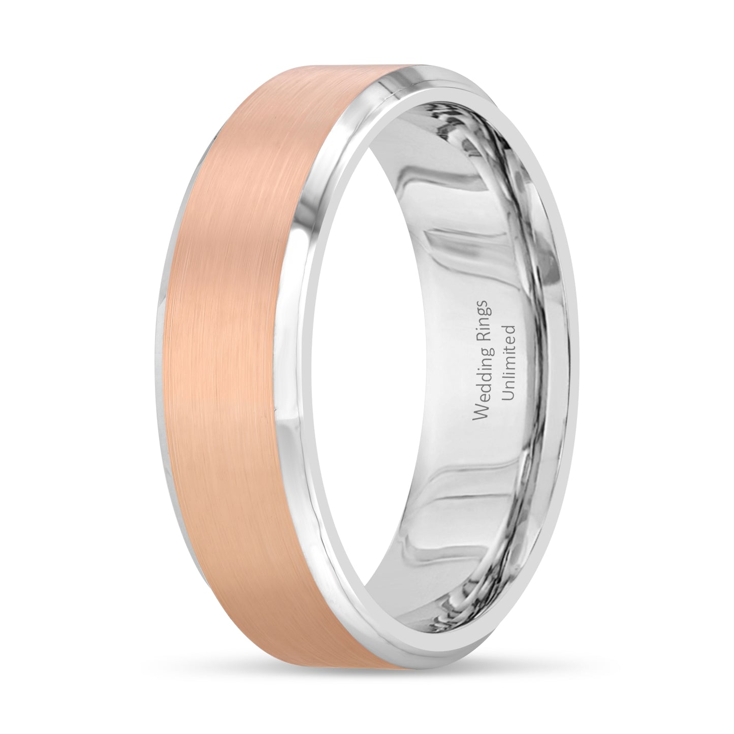 14K Two Tone Wedding Band -PN00053